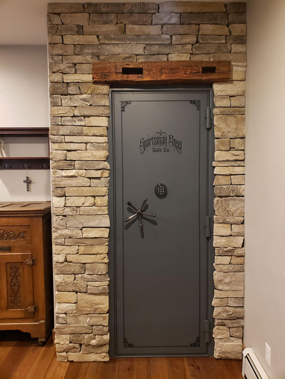 Custom Vault Door - Encased in stone