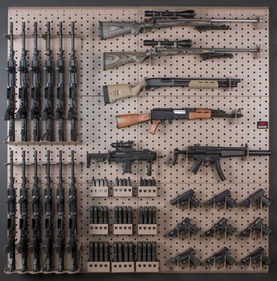 Pistol & Rifle Storage on Safe Door