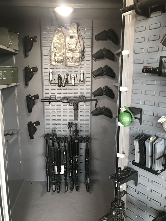 built in gun safe